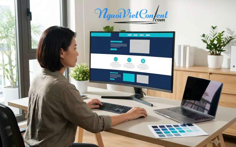 Dịch vụ thiết kế website chuyên nghiệp với giao diện hiện đại tại Người Viết Content