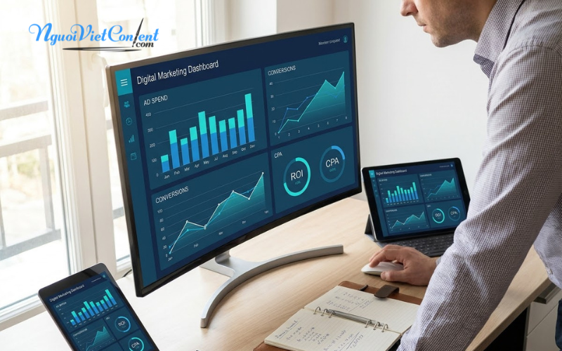 Marketing online giúp doanh nghiệp theo dõi hiệu quả và tối ưu ngân sách quảng cáo.