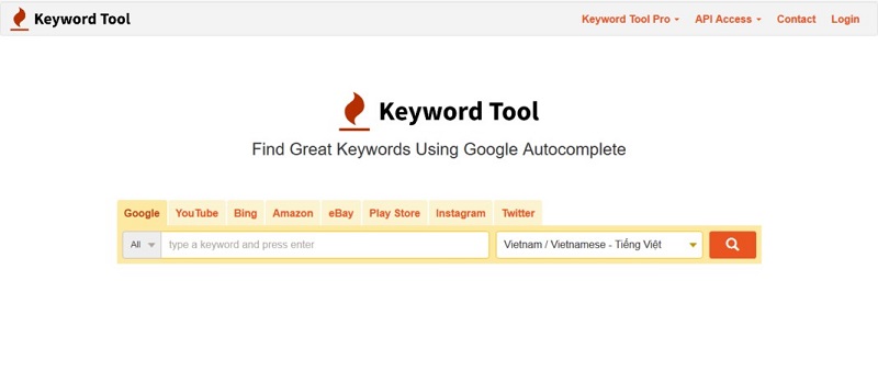 Tìm kiếm các từ khóa dài với Keyword Tool